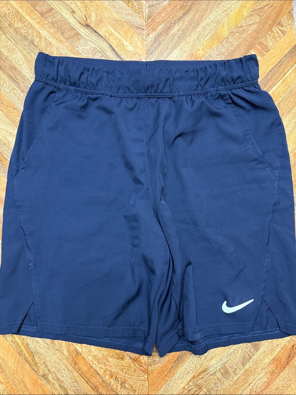 Nike Men’s Navy Athletic Shorts with White Swoosh Size XL